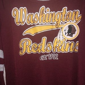 NFL Tops - NFL Washington Redskins Cold Shoulder Tee NFL Tops - NFL Washington Redskins Cold Shoulder Tee